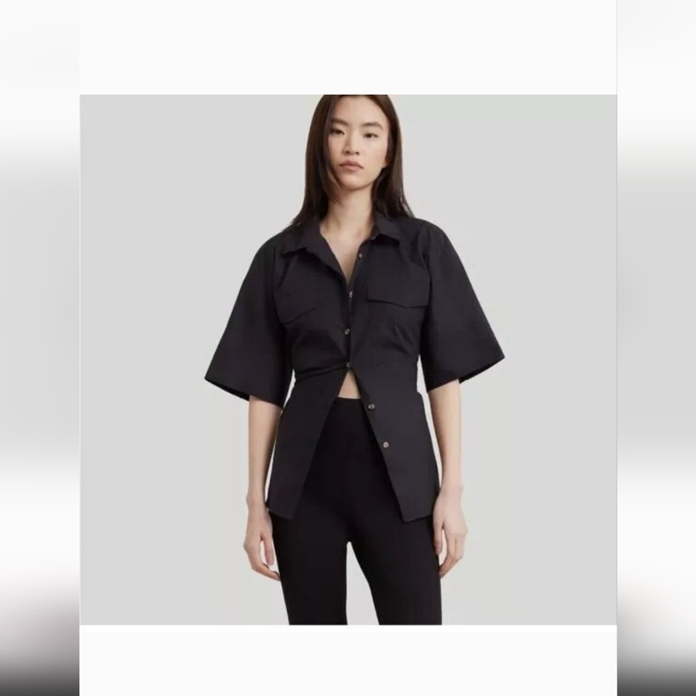 Modern Citizen Open Back Shirt Black L NWT